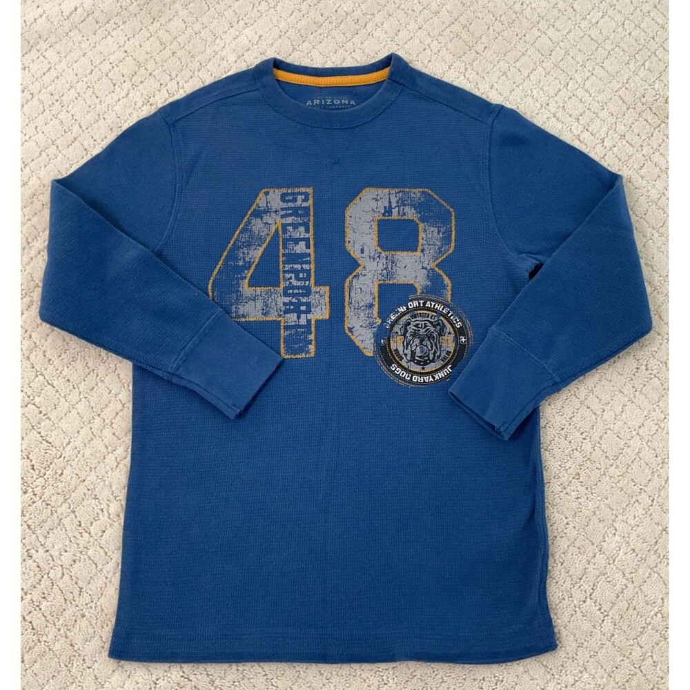 Arizona Jean Company Blue Graphic Long Sleeve Youth Size Small